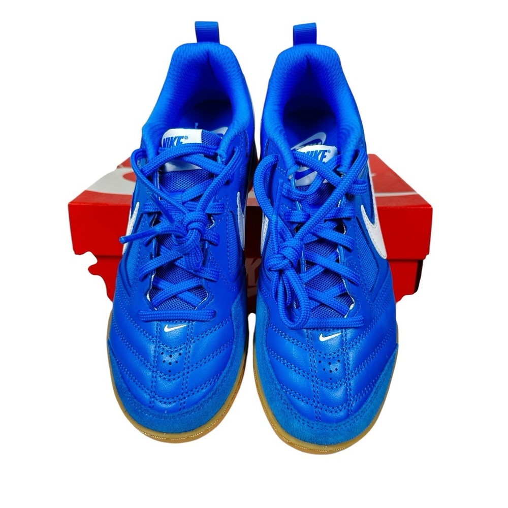 Nike GATO GS Photo Blue Gum Kids Youth 4Y Indoor Soccer Shoes HV9596-400 Blue - Picture 3 of 12